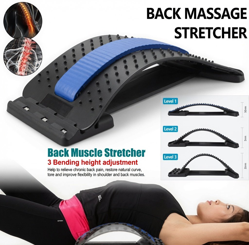 Magic Back Support Stretcher Spinal Pain Relief Massager