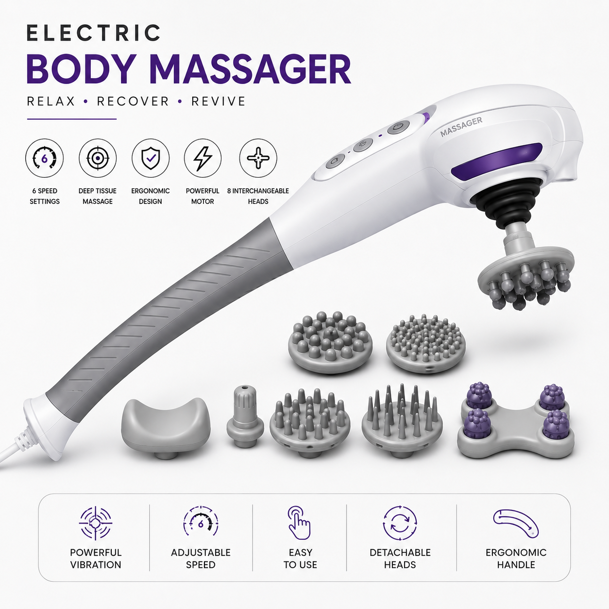 8 in 1 Head Body Magic Massager