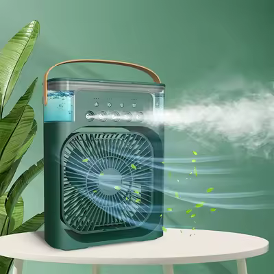 Mini Air Cooler Fan plus Humidifier - Air Conditioner With Water and Ice Compartment