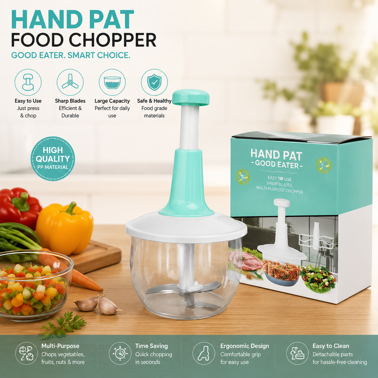 HAND PAT FOOD PROCESSER EATER