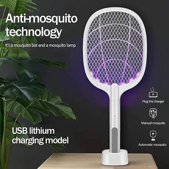 Electric Pest Control Uv Mosquito Killer Lamp Rechargeable Fly Swatter Racket Mosquito Bat