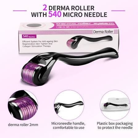 1 mm Derma Roller For Hair Beard Growth , Hair Regeneration Titanium Needles Therapy 540
