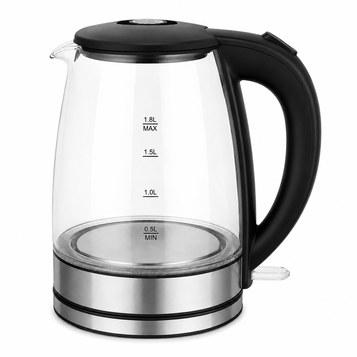 1.8L Electric Kettle,110V/220V LED Teapot, High-Boron Silicate Glass Electric Kettle with Visible Water Level UK and US standard