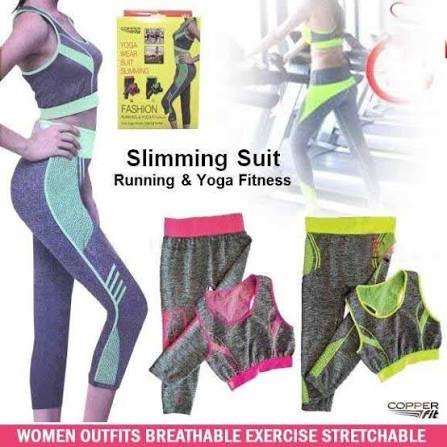 Slimming Running & Yoga Fashion Wear Suit Women Outfits Breathable Exercise Stretchable