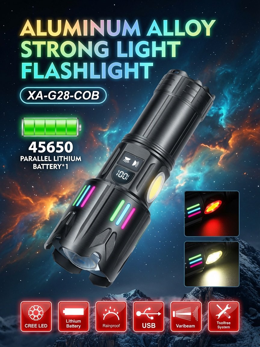 Aluminium Alloy Strong Light Flashlight