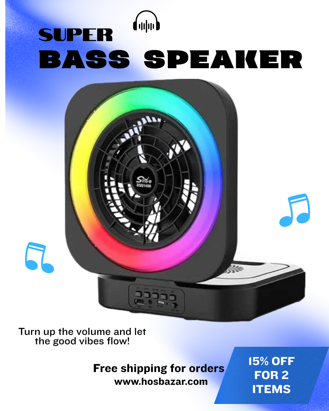 Sing-e Super Bass Speaker / Portable Music Mini System (4" Model, likely ZQS1440 or ZQS-F803 series)