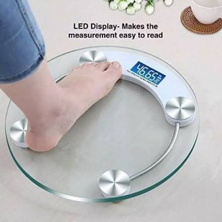 2MM Thick Glass Weighing Machine Digital Glass Bathroom Weight Measuring Scale Measurement Weighing Scale/by e-Everest shop