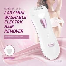 Kemei Km-290R Smooth Glide Epilator for Women Facial Hair, Portable Cordless Razor Hair Removal, Electric Trimmer