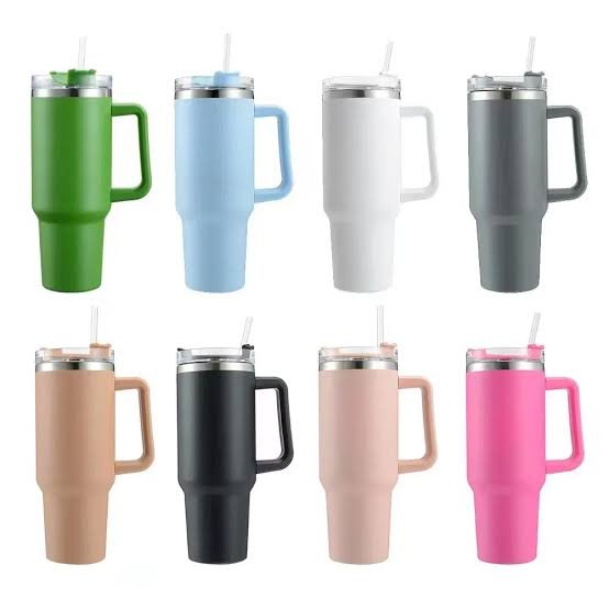 Stainless Steel Travel Tumbler with Handle / Vacuum Insulated Mug