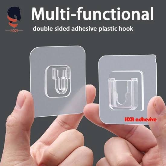 Double Sided Self Adhesive Multipurpose Wall Hooks - 5 Pcs