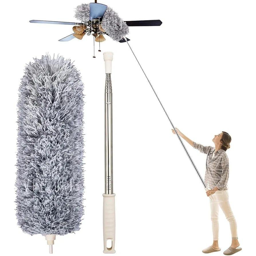 Extendable Microfiber Feather Duster with Telescopic Pole