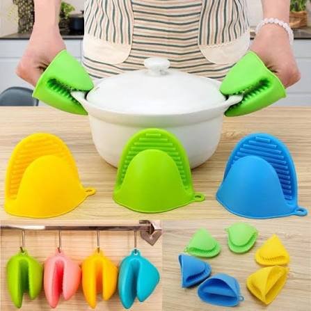 Silicone Oven Handle Pair (Silicone Mini Oven Mitts / Pinch Mitts)