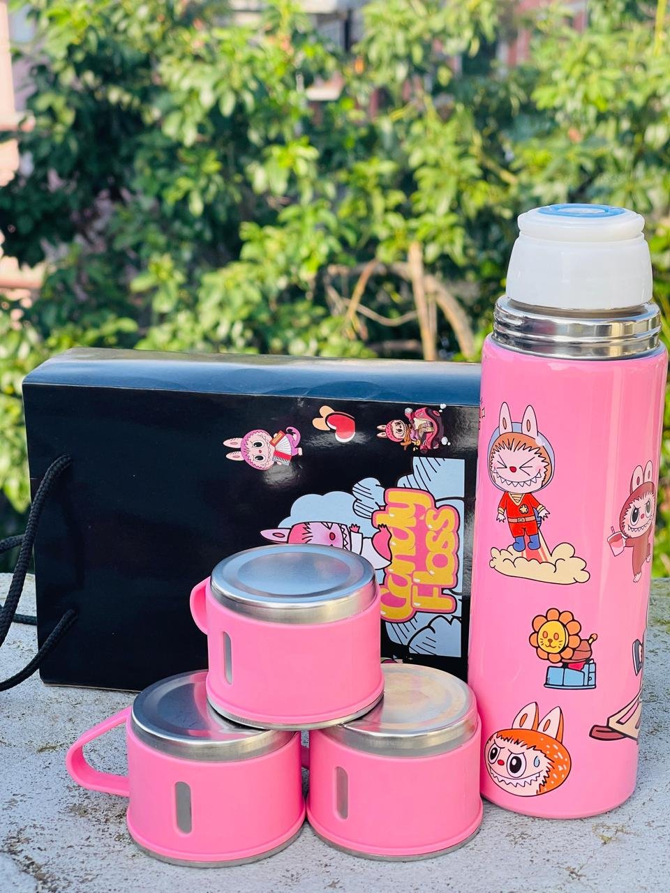 3-Piece Vacuum Insulated Flask and Mug Gift Set