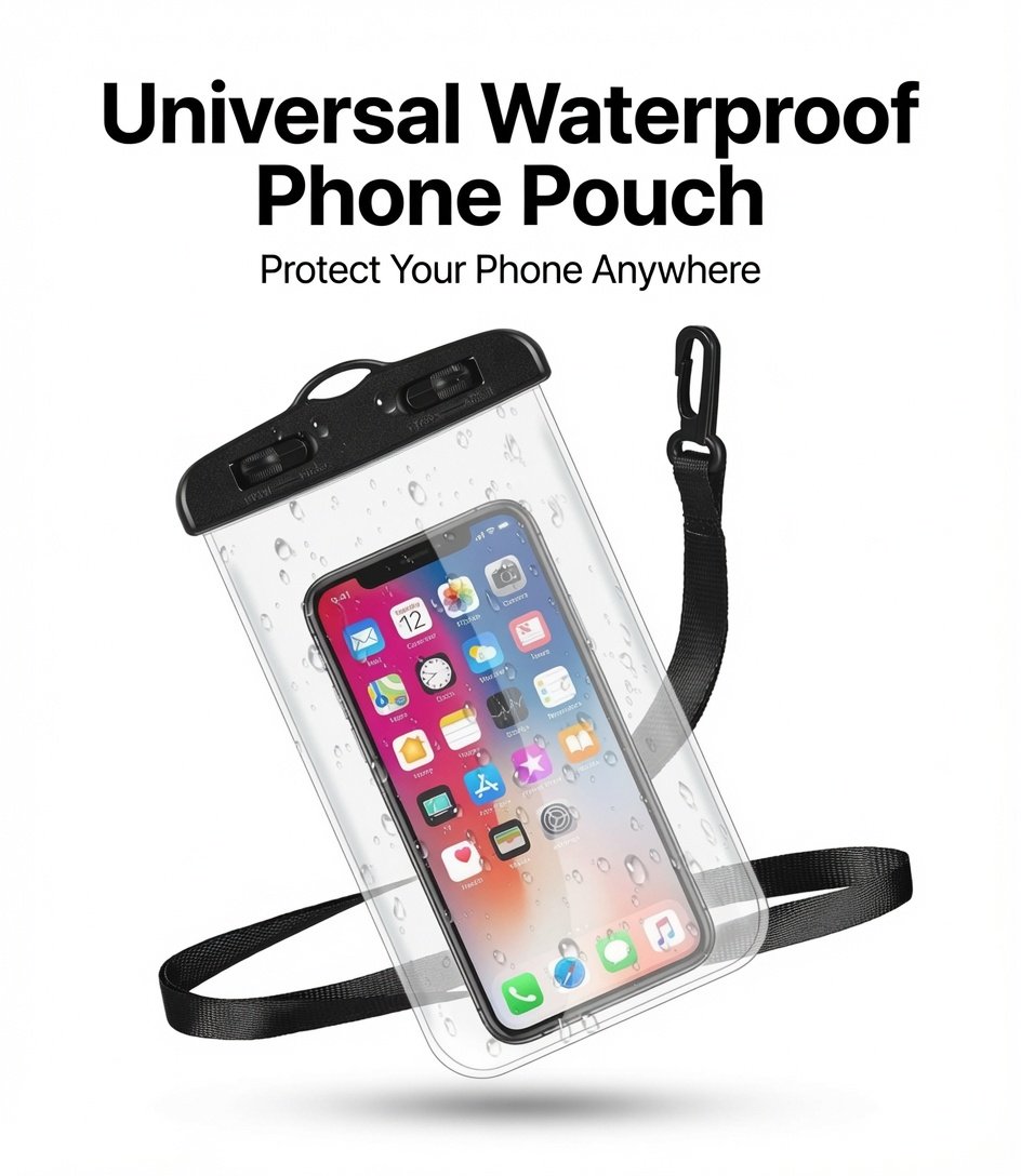 Universal Waterproof Phone Pouch (or Waterproof Cell Phone Dry Bag Case)