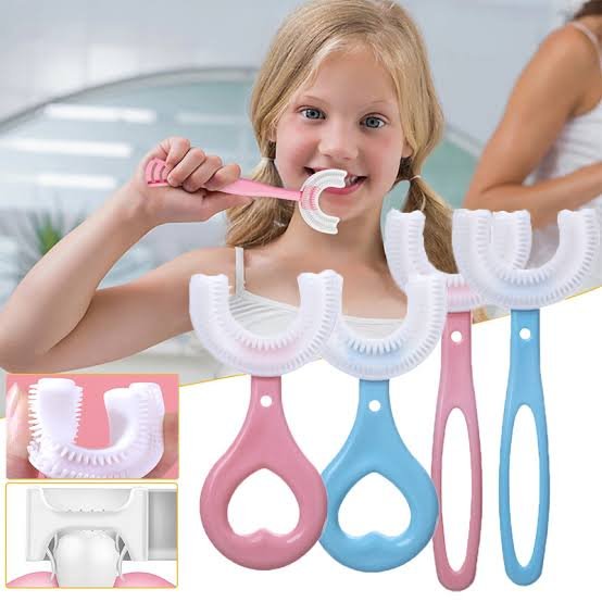 Cute U Shaped Baby Toothbrush Toothbrush For Kids Oral Hygiene Convenient And Simple Cleaning Brush Silicone Baby